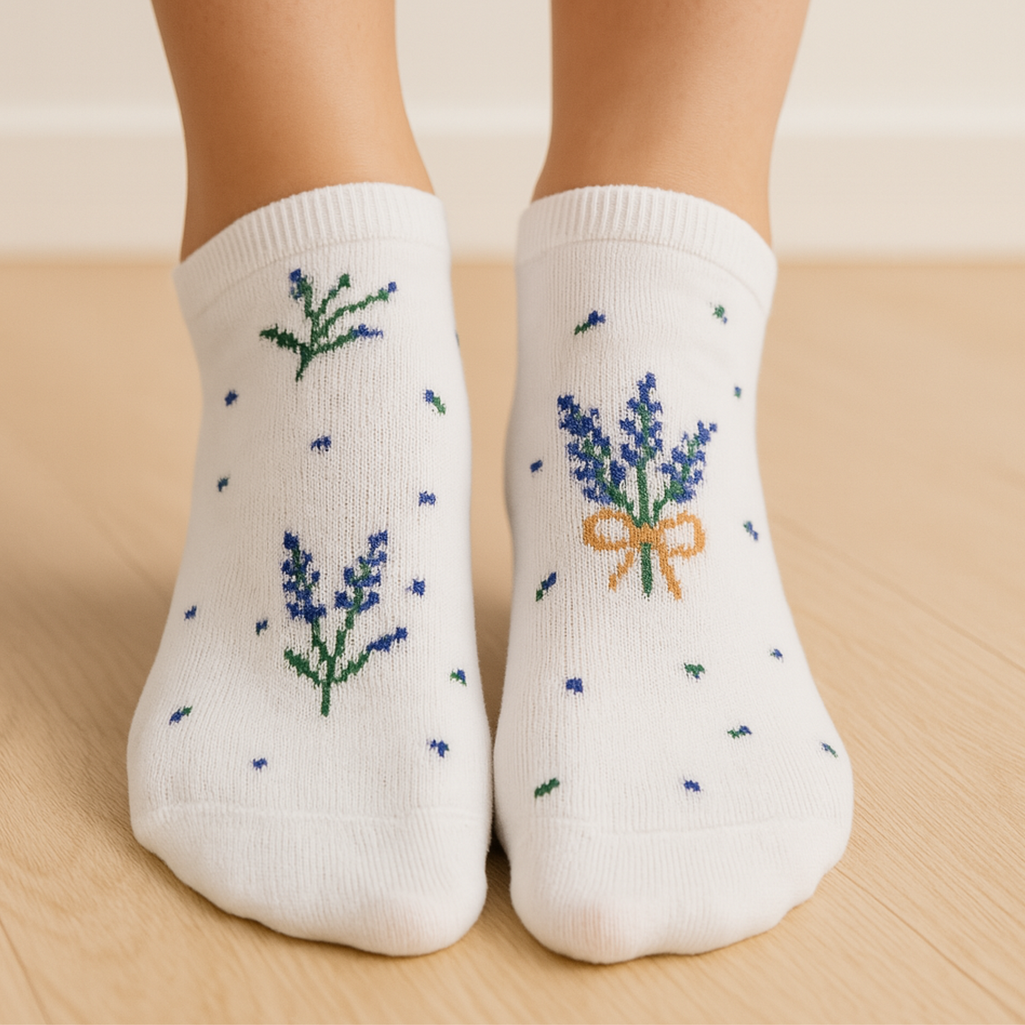 Lavender Ankle Socks – 6 Pack