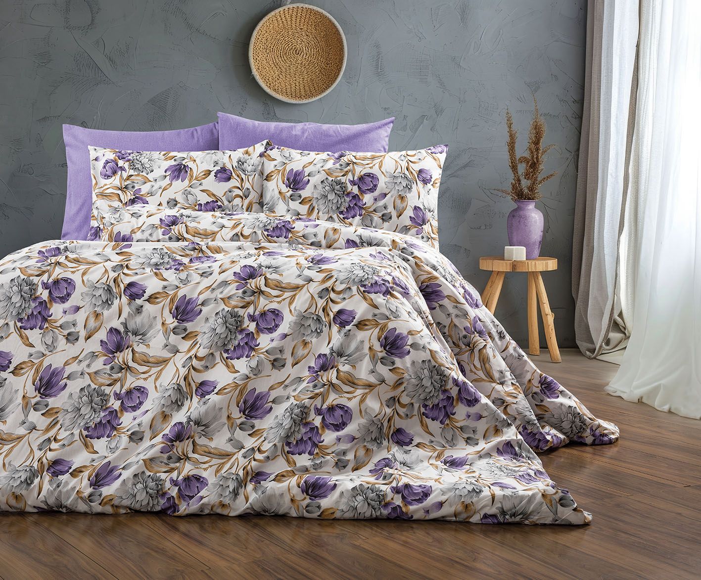 Bedding Sheets Pack of 3 Double Size Duvet Cover & Pillowcases