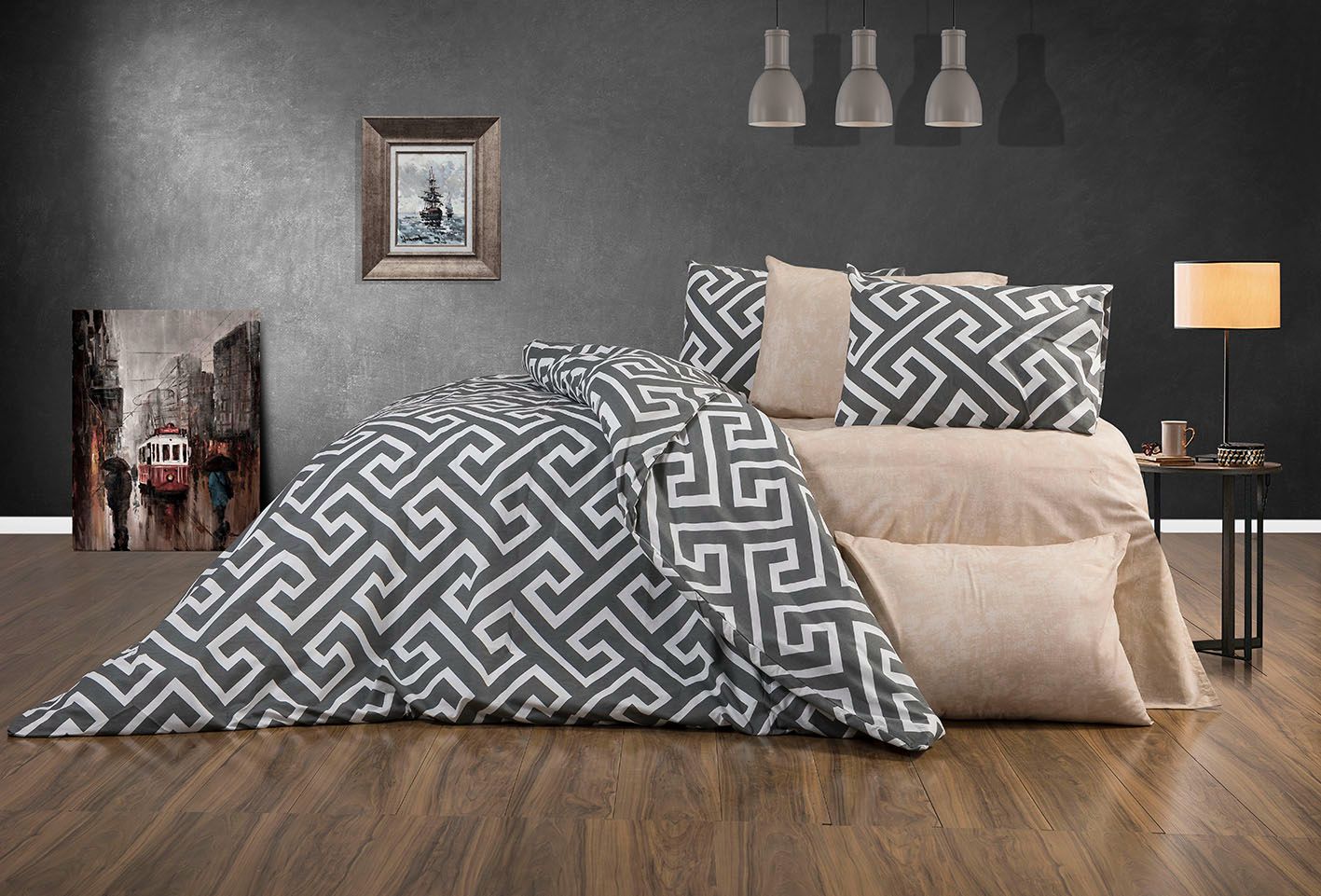 Bedding Sheets Pack of 3 Double Size Duvet Cover & Pillowcases