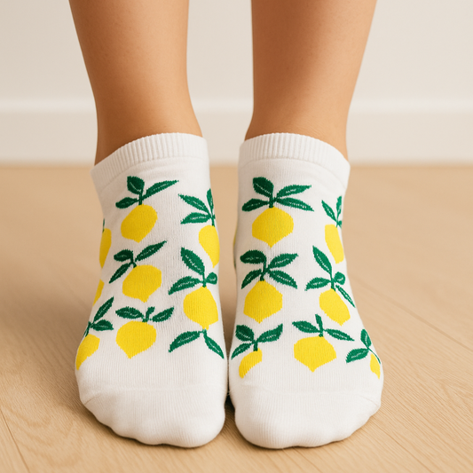 Bright Lemon Ankle Socks – 6 Pack