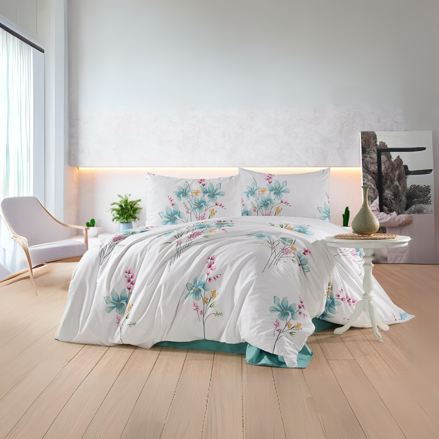 100% Cotton Bedding Set – Double & King Size, set of 6